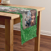 カスタム写真コラージュ名家族14枚の写真 ショートテーブルランナー (インサイチュ)