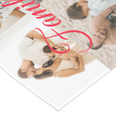 カスタム写真コラージュ名家族14枚の写真 ショートテーブルランナー (コーナー)