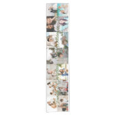 カスタム写真コラージュ名家族14枚の写真 ショートテーブルランナー (正面)