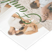 カスタム写真コラージュ名家族14枚の写真 ショートテーブルランナー (コーナー)