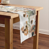 カスタム写真コラージュ名家族14枚の写真 ショートテーブルランナー (インサイチュ)