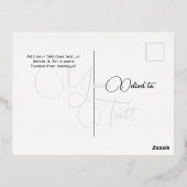 カスタム写真コラージュ実在ホイル書道カード 箔シーズンポストカード (裏面)