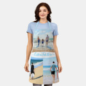 カスタム写真コラージュ文字エプロンあなたの写真ギフト エプロン (着用した状態)