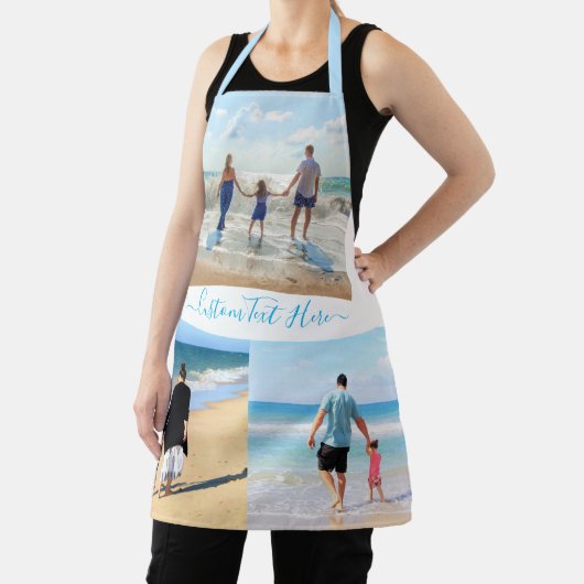 カスタム写真コラージュ文字エプロンあなたの写真ギフト エプロン (インサイチュ)