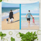 カスタム写真コラージュ文字キッチンタオルあなたの写真 キッチンタオル (折り畳み)