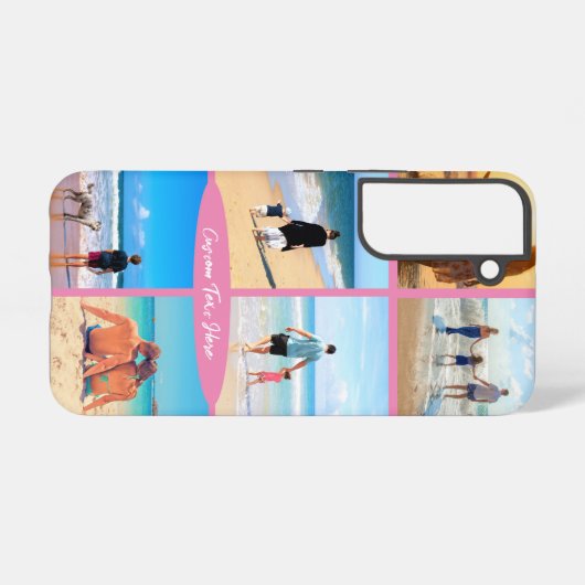 カスタム写真コラージュ文字サムスンまたはiPhoneケース Samsung Galaxyケース (裏面横)