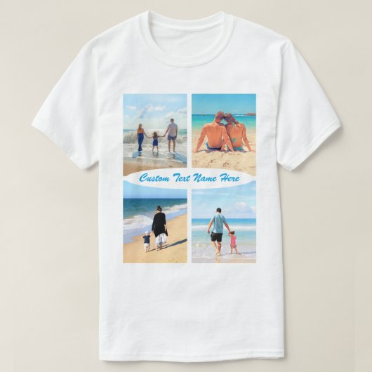 カスタム写真コラージュ文字Tシャツあなたの写真ギフト Tシャツ (デザイン正面)