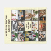 カスタム写真コラージュ新年のプレゼント フリースブランケット (正面(横))