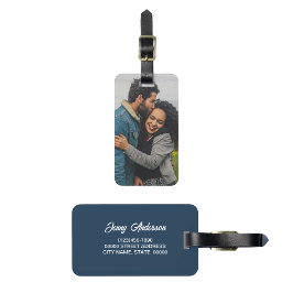 カスタム写真コラージュ自分の荷物タグを作成 ラゲッジタグ