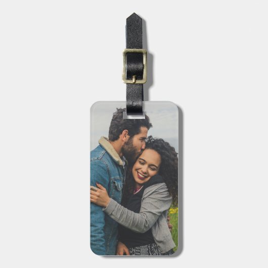 カスタム写真コラージュ自分の荷物タグを作成 ラゲッジタグ (正面縦)