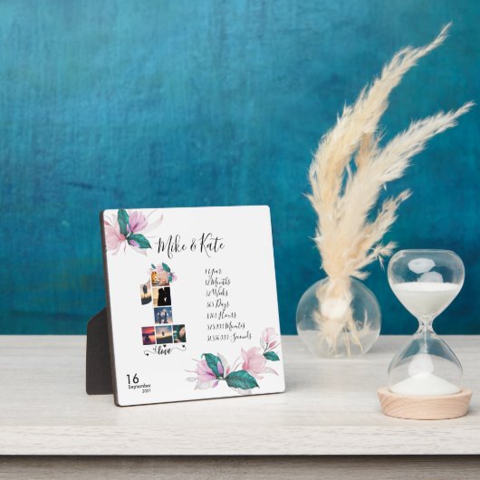 カスタム写真コラージュ1周年彼氏 フォトプラーク (インサイチュ)