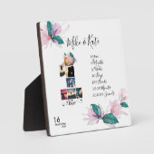 カスタム写真コラージュ1周年彼氏 フォトプラーク (正面)