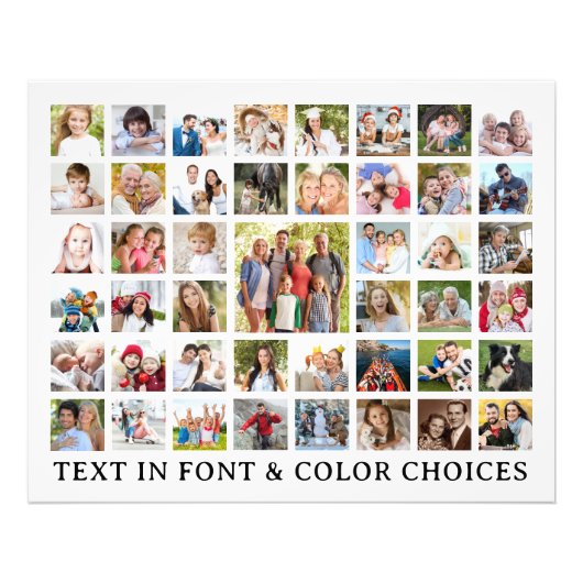 カスタム写真コラージュ45枚パーソナライズされた写真 フォトプリント (正面)