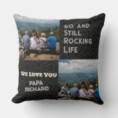 カスタム写真コラージュ60誕生日ギフト男性へ クッション (正面)