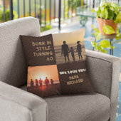 カスタム写真コラージュ60誕生日ギフト男性へ クッション