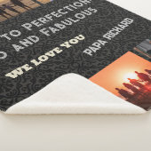 カスタム写真コラージュ60誕生日ギフト男性へ シェルパブランケット (3/4)