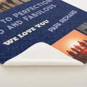 カスタム写真コラージュ60誕生日ギフト男性へ シェルパブランケット (3/4)