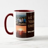 カスタム写真コラージュ60誕生日ギフト男性へ マグカップ (左)