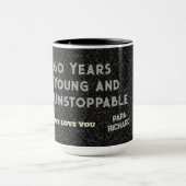 カスタム写真コラージュ60誕生日ギフト男性へ マグカップ (中央)