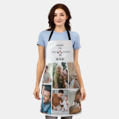 カスタム写真コラージュ・ダディ・ザ・グリル・マスター・ファーザー エプロン (着用した状態)