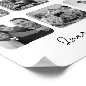 カスタム写真コラージュValentines Day Gift Him Her ポスター (角)