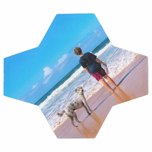 カスタム写真サッカーのボールあなたの写真のギフトお気に入りの写真 サッカーボール (フラット)