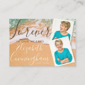 カスタム写真サンディ海ビーチ葬儀記念館 名刺 (正面)