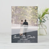 カスタム写真ザオ結婚ブ招待状 セーブザデート (スタンド正面)