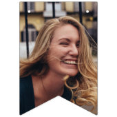 カスタム写真シックピンクブラック大学院  バンティングフラッグ (第1の旗)