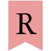 カスタム写真シックピンクブラック大学院  バンティングフラッグ (第3の旗)