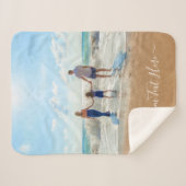 カスタム写真シャーパブランケットあなたの写真と文字 シェルパブランケット (正面(横))