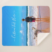 カスタム写真シャーパブランケットあなたの写真と文字 シェルパブランケット (正面(横))