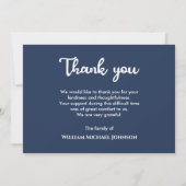 カスタム写真シルボート葬儀フォーエバーセーリングボート サンキューカード (裏面)