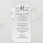 カスタム写真シンプルのエレガントSCRIPTモダン結婚の メニュー (正面/裏面)