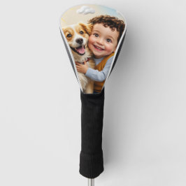 カスタム写真シンプルパーソナライズされたゴルファー ゴルフヘッドカバー