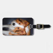 カスタム写真シンプルパーソナライズされた家族の愛犬 ラゲッジタグ (正面横)