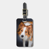 カスタム写真シンプルパーソナライズされた家族の愛犬 ラゲッジタグ (正面縦)