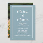 カスタム写真シンプルミニマルスウィート結婚ズ 招待状 (正面/裏面)