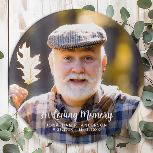 カスタム写真シンプル記念パーソナライズされた葬 缶バッジ