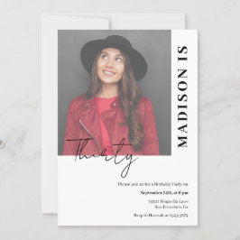 カスタム写真シンプル誕生日招待状 招待状