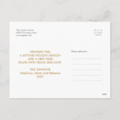 カスタム写真シンプル金ゴールドはっきりしたMerry Chrimas シーズンポストカード (裏面)