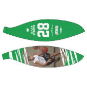 カスタム写真シーズン終了MVPグリーン バスケットボール (パネル)