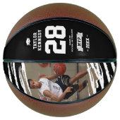 カスタム写真シーズン終了MVP バスケットボール (正面)