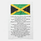 カスタム写真ジャマイカ国旗の詩編34キリスト教徒 キッチンタオル (縦)