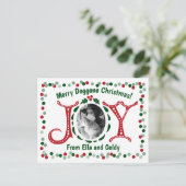 カスタム写真ジョイメリードゴネクリスマス ポストカード (スタンド正面)