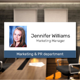 カスタム写真ジョブタイトル従業員名タグ 名札