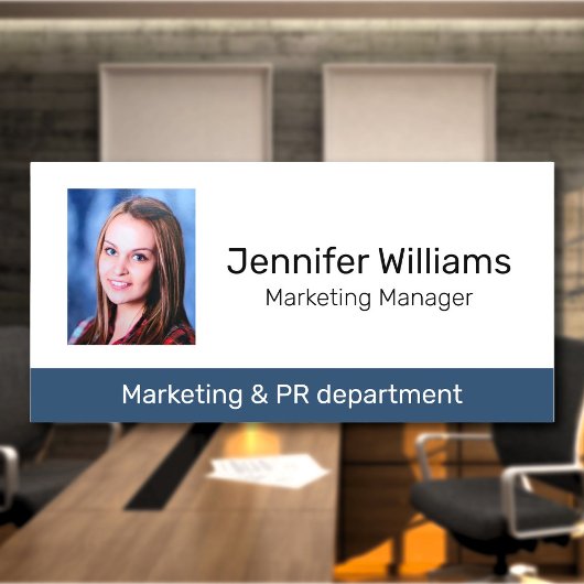 カスタム写真ジョブタイトル従業員名タグ 名札