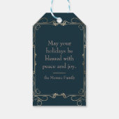 カスタム写真ジョユーフランスのヌエル国旗 ギフトタグ (裏面)