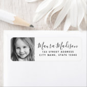 カスタム写真スエレガントト差出人住所 ラベル (インサイチュ)