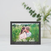 カスタム写真スクリプトが日付のはがきを保存 案内ポストカード (スタンド正面)